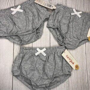Baby Diaper Cover Shorts Bloomers 6-9 Months‎ New Gray 3 Pair